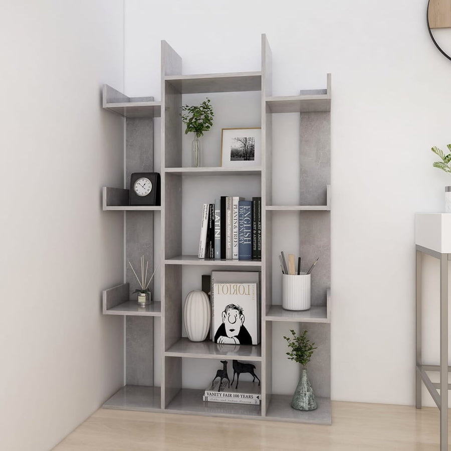Boekenkast 86X25,5X40 Cm Spaanplaat Betongrijs