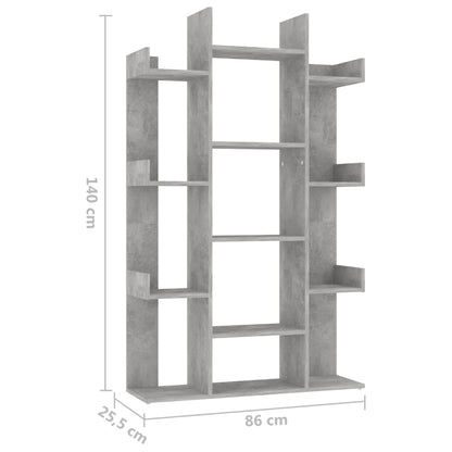 Boekenkast 86X25,5X40 Cm Spaanplaat Betongrijs