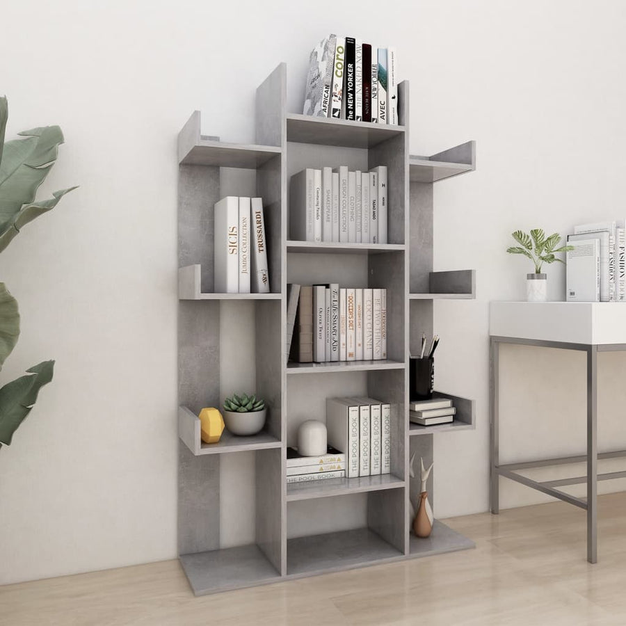 Boekenkast 86X25,5X40 Cm Spaanplaat Betongrijs