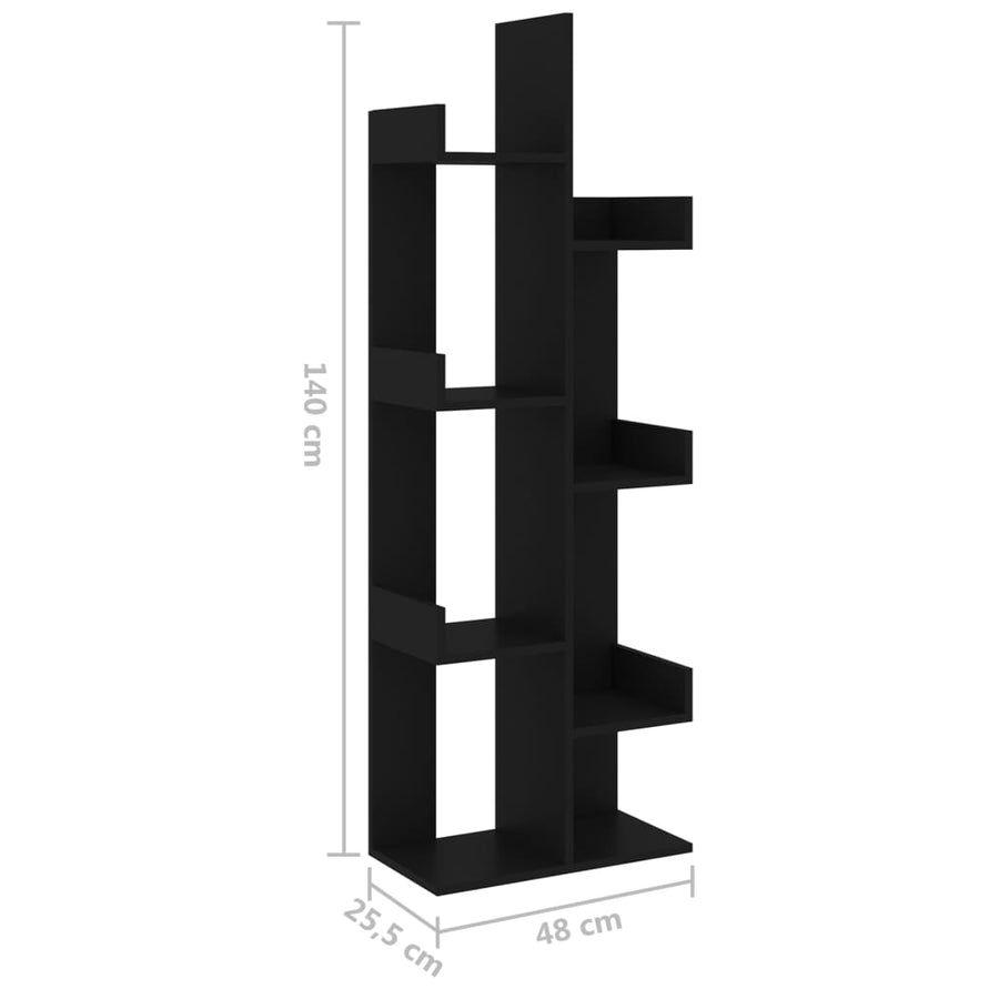 Boekenkast 48X25,5X40 Cm Bewerkt Hout Zwart