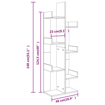 Boekenkast 48X25,5X40 Cm Spaanplaat Kleurig Sonoma eiken