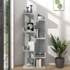 Bookcase 48x25.5x140 cm engineered wood concrete grey