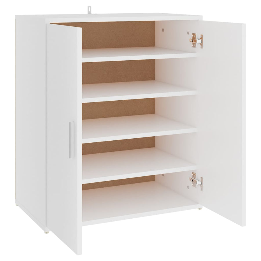 Schoenenkast 60x35x70 cm spaanplaat wit Wit