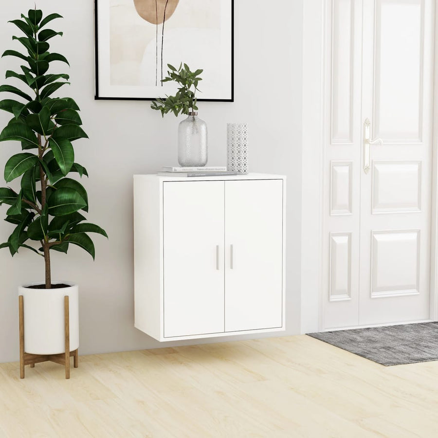 Schoenenkast 60x35x70 cm spaanplaat wit Wit