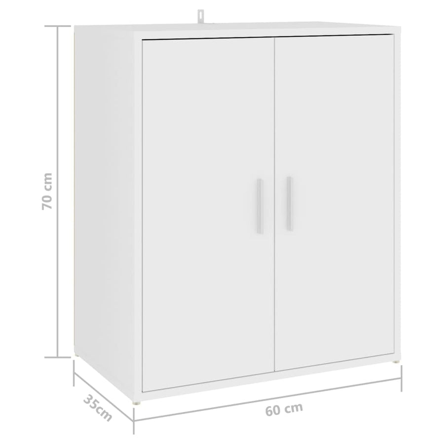 Schoenenkast 60x35x70 cm spaanplaat wit Wit