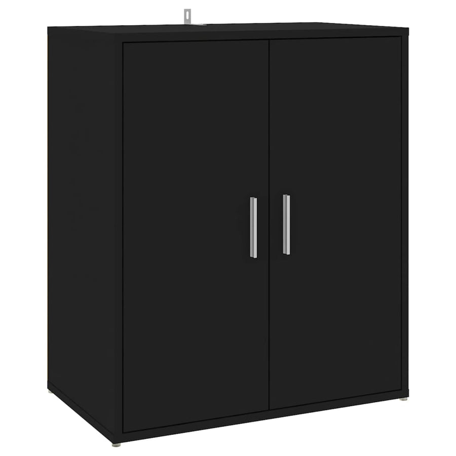 Schoenenkast 60x35x70 cm spaanplaat zwart Zwart