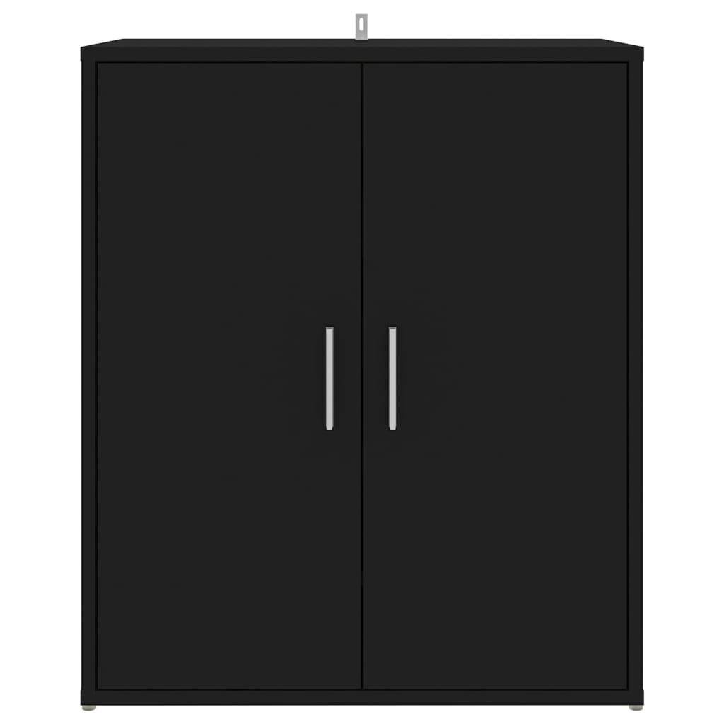 Schoenenkast 60x35x70 cm spaanplaat zwart Zwart