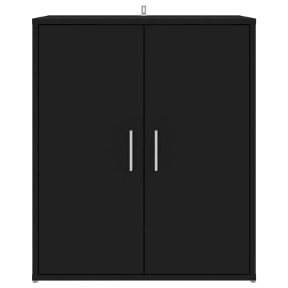 Schoenenkast 60x35x70 cm spaanplaat zwart Zwart