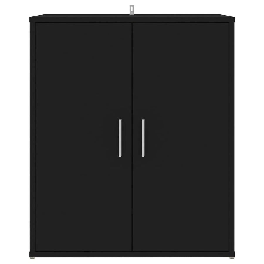 Schoenenkast 60x35x70 cm spaanplaat zwart Zwart