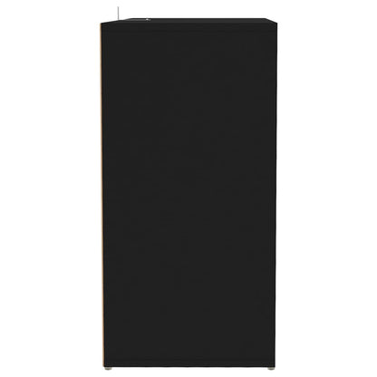 Schoenenkast 60x35x70 cm spaanplaat zwart Zwart