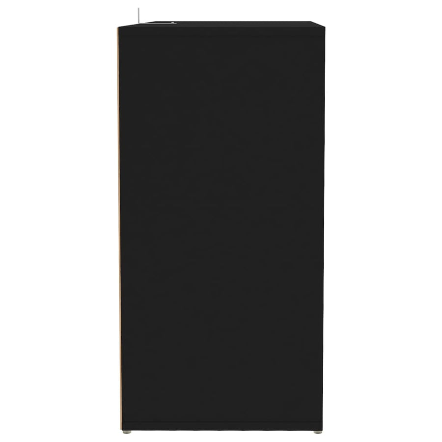 Schoenenkast 60x35x70 cm spaanplaat zwart Zwart