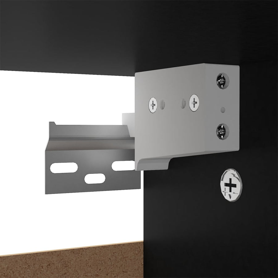 Schoenenkast 60x35x70 cm spaanplaat zwart Zwart