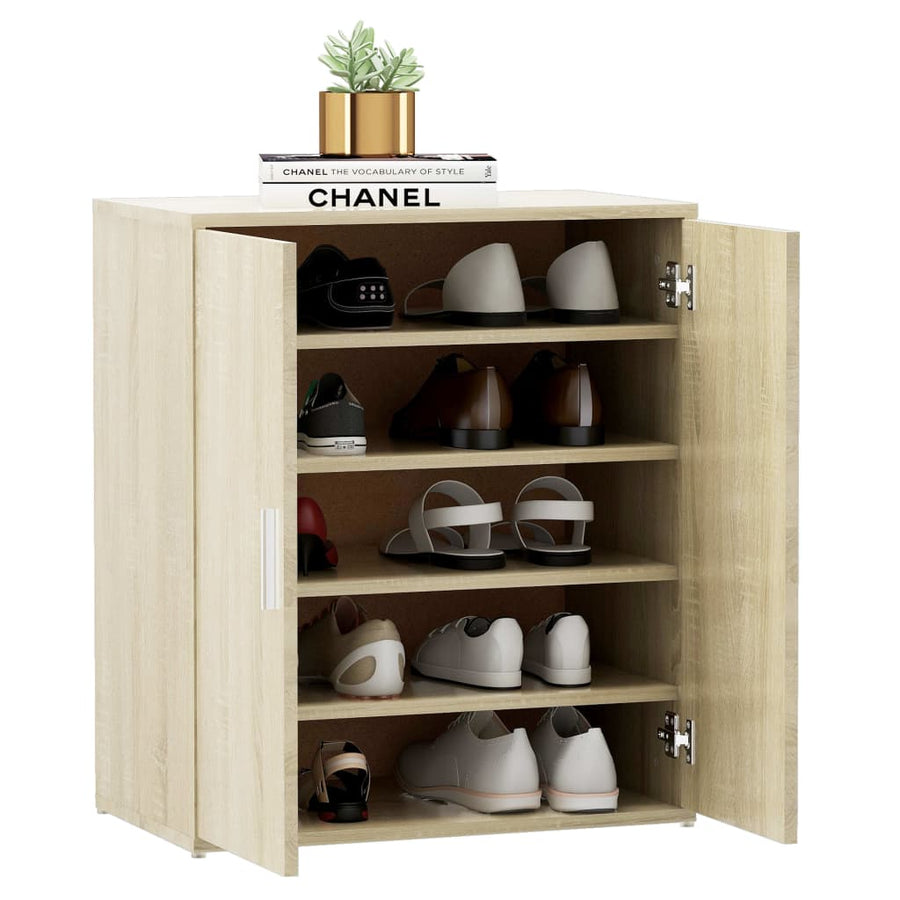 Schoenenkast 60x35x70 cm spaanplaat sonoma eikenkleurig Sonoma eiken
