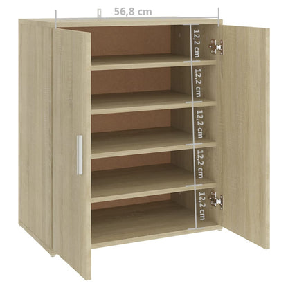 Schoenenkast 60x35x70 cm spaanplaat sonoma eikenkleurig Sonoma eiken