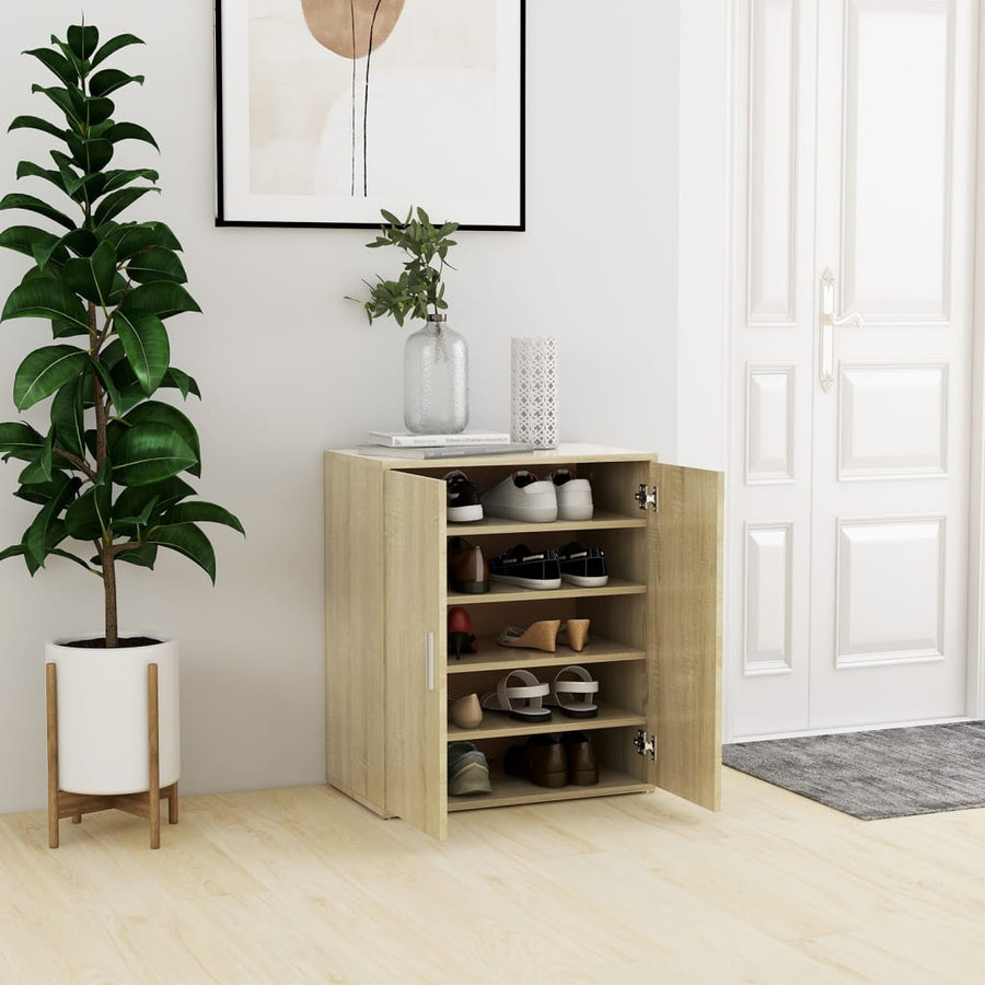 Schoenenkast 60x35x70 cm spaanplaat sonoma eikenkleurig Sonoma eiken