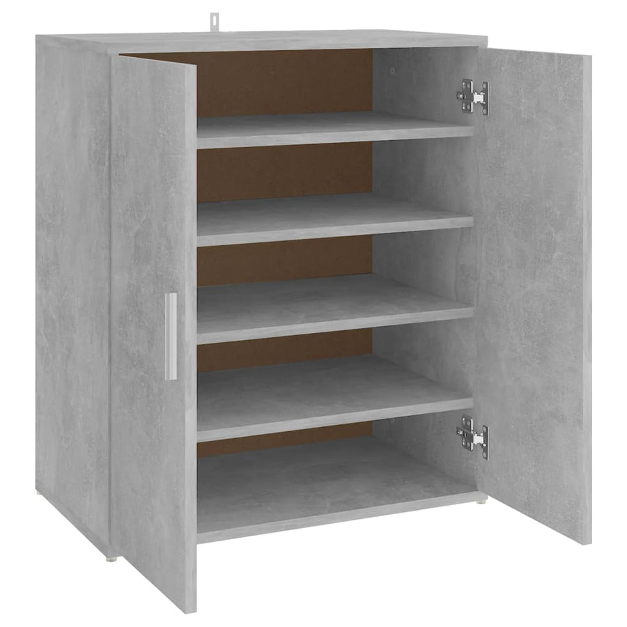 Schoenenkast 60x35x70 cm spaanplaat betongrijs Betongrijs