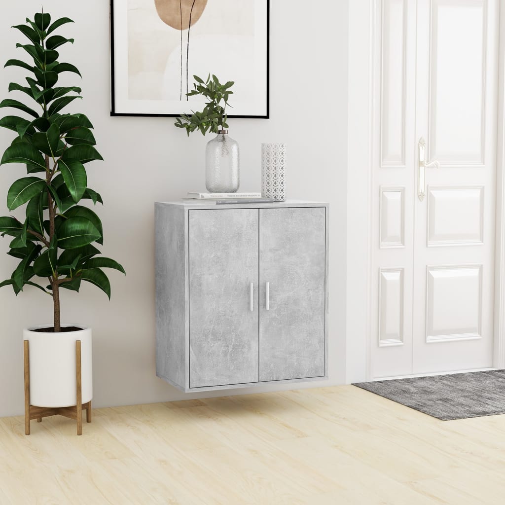 Schoenenkast 60x35x70 cm spaanplaat betongrijs Betongrijs