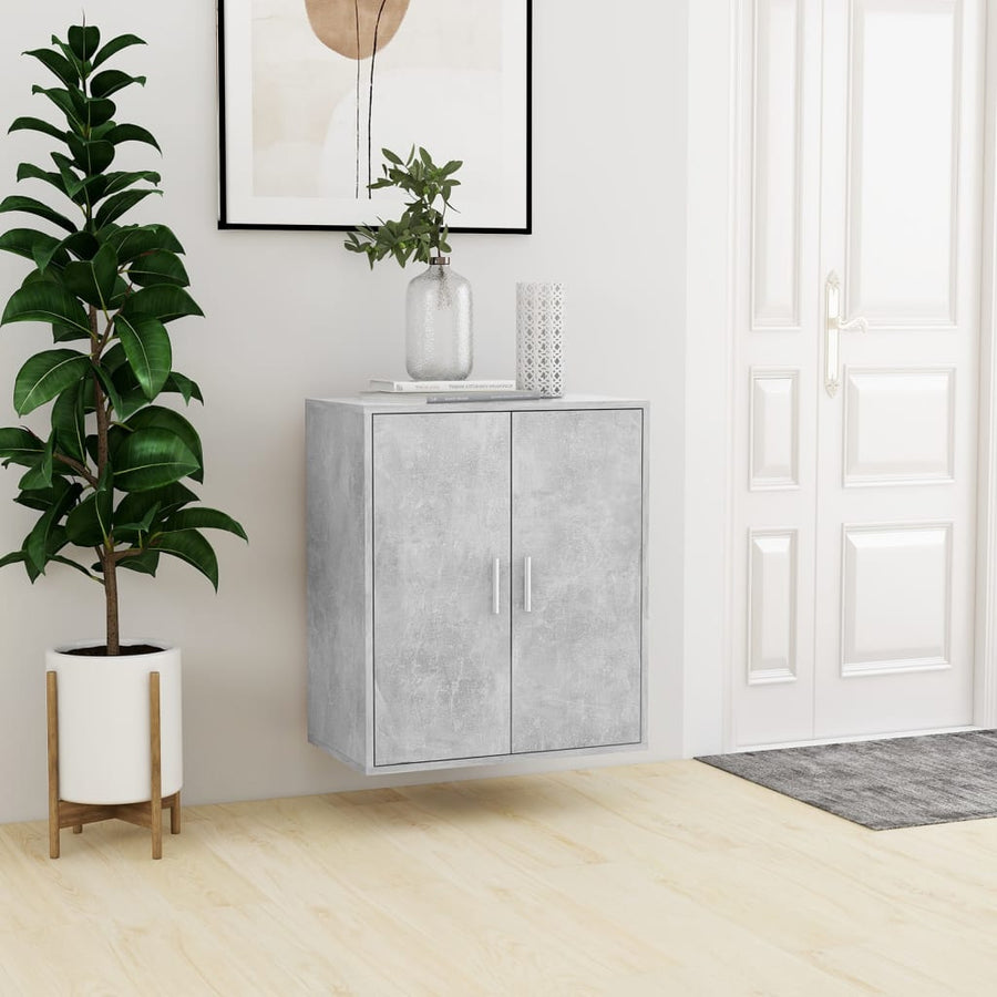 Schoenenkast 60x35x70 cm spaanplaat betongrijs Betongrijs