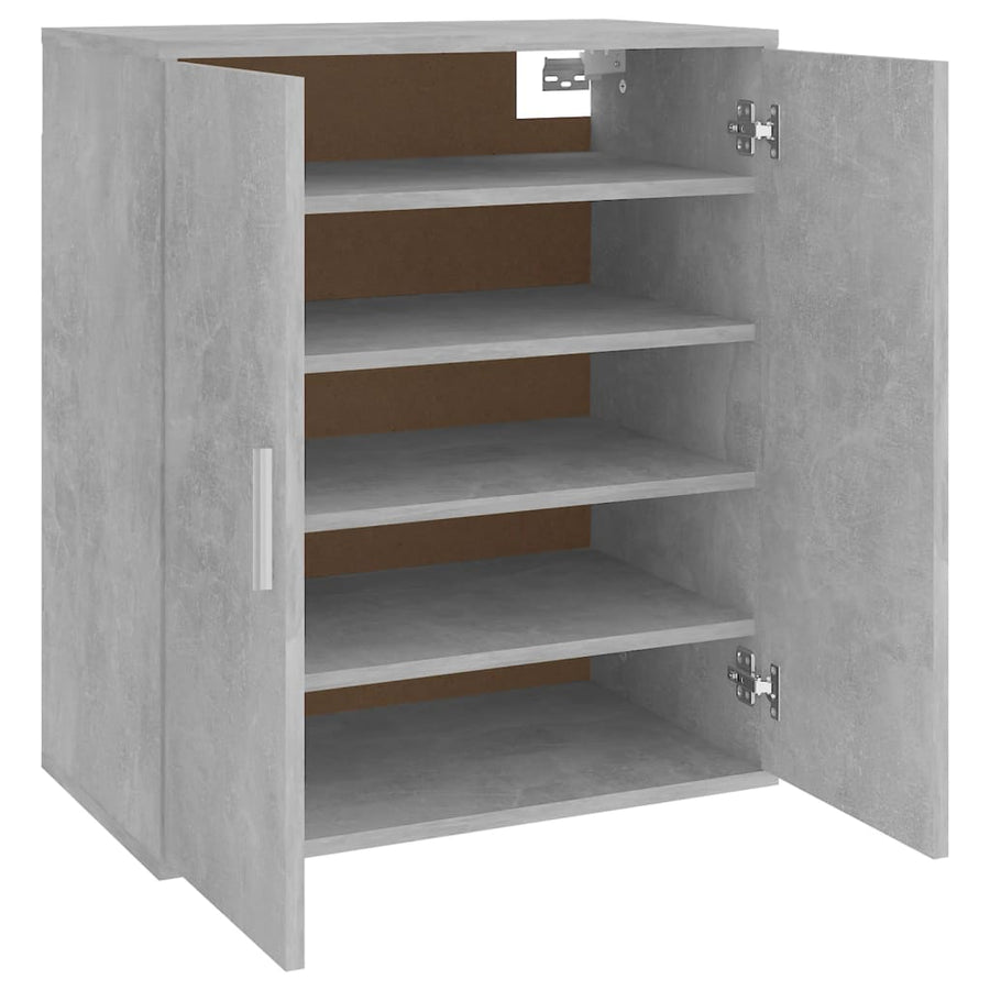 Schoenenkast 60x35x70 cm spaanplaat betongrijs Betongrijs