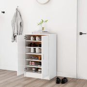 Schoenenkast 60x35x92 cm wit spaanplaat