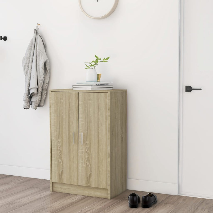 Schoenenkast 60X35X92 Cm Spaanplaat Kleurig Sonoma eiken