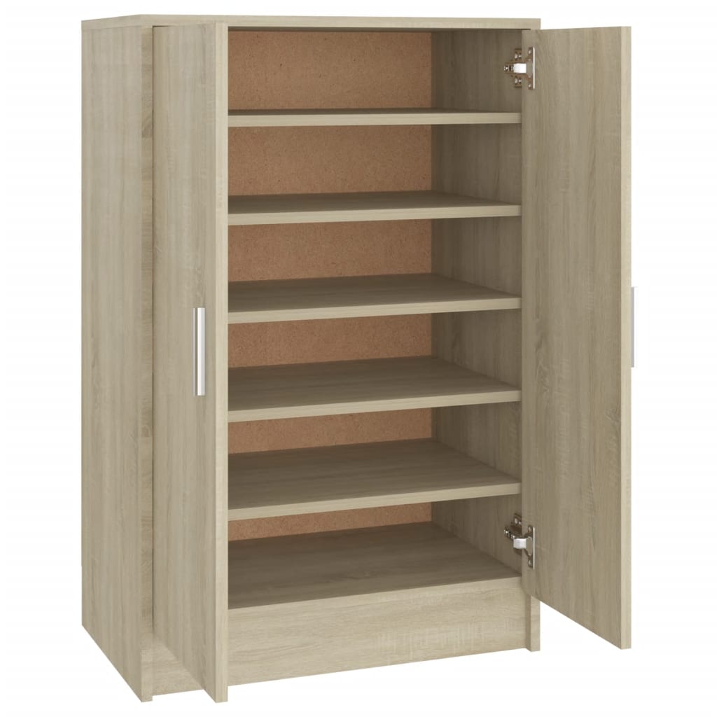 Schoenenkast 60X35X92 Cm Spaanplaat Kleurig Sonoma eiken