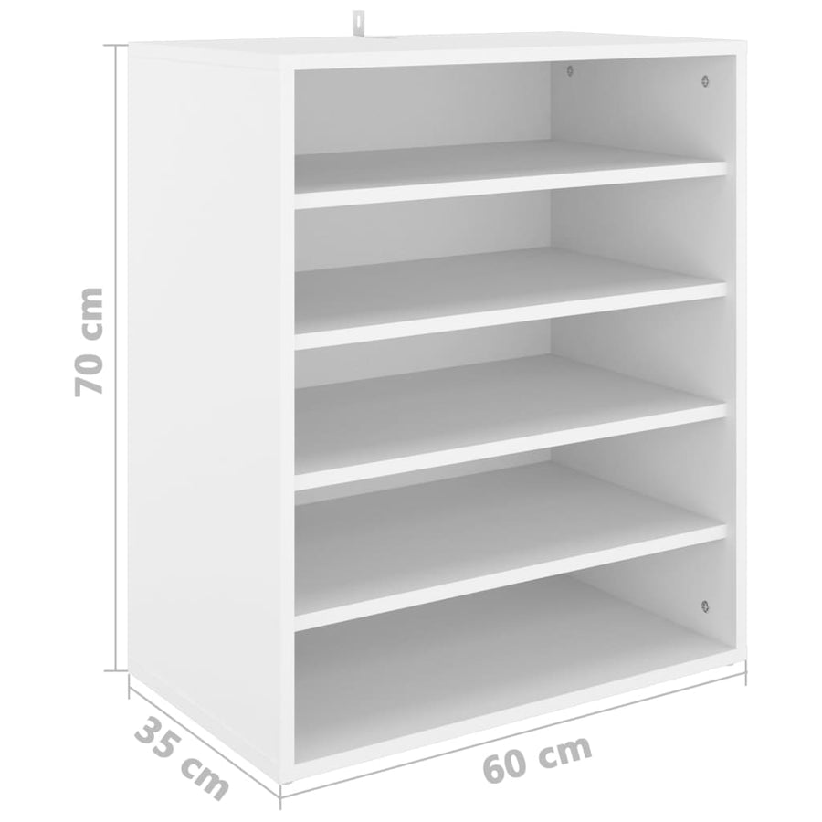 Schoenenkast 60X35X70 Cm Spaanplaat Wit