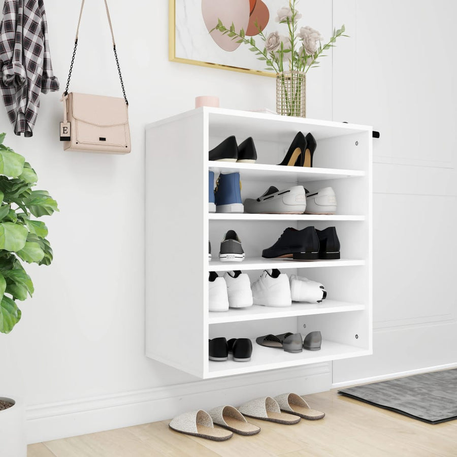 Schoenenkast 60X35X70 Cm Spaanplaat Wit