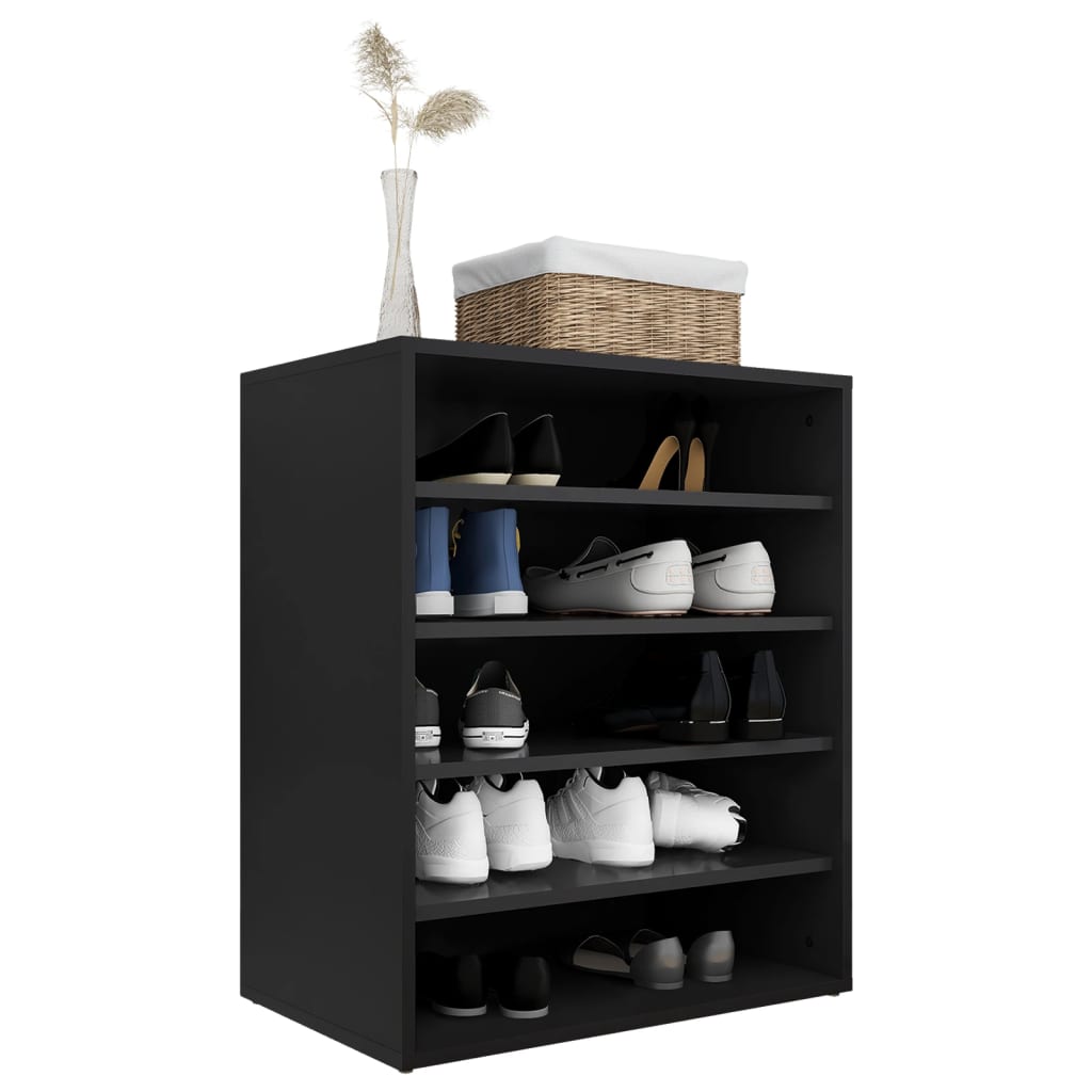 Schoenenkast 60X35X70 Cm Spaanplaat Zwart
