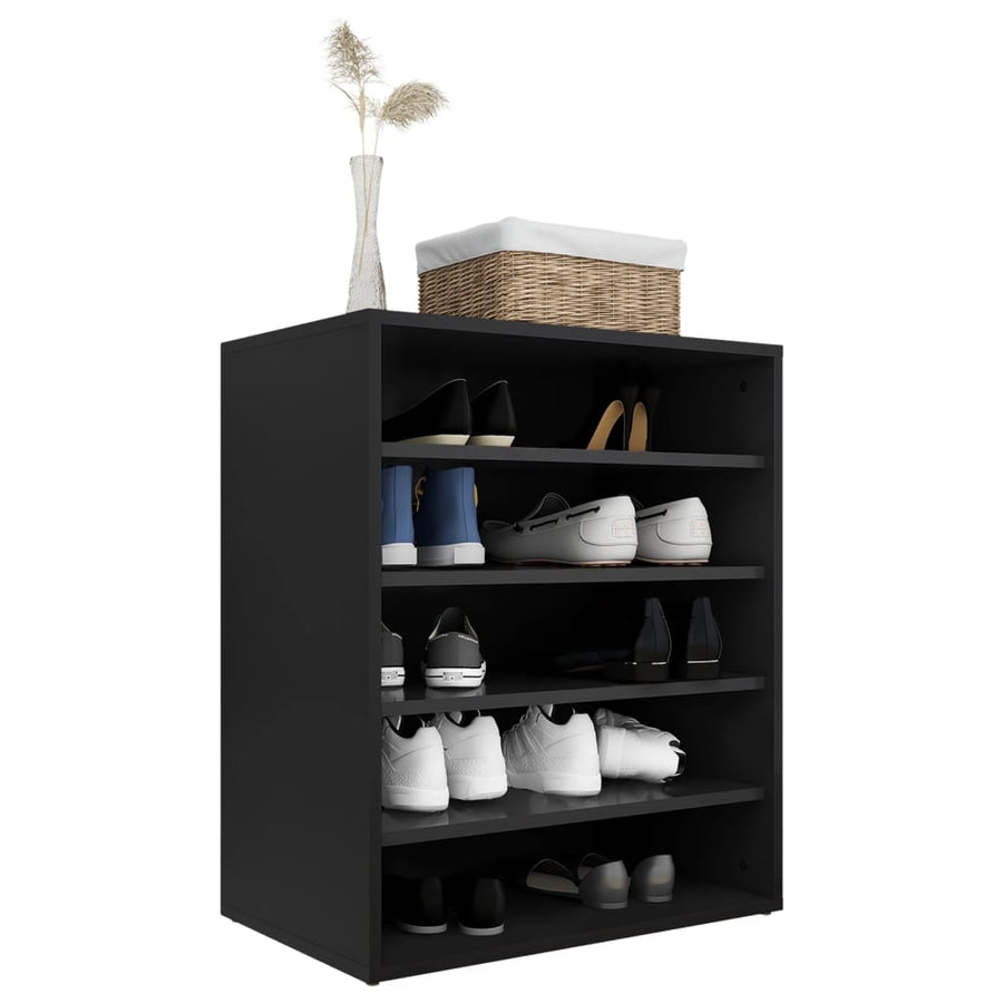 Schoenenkast 60X35X70 Cm Spaanplaat Zwart