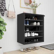 Schoenenkast 60X35X70 Cm Spaanplaat Zwart