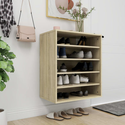 Schoenenkast 60X35X70 Cm Spaanplaat Kleurig Sonoma eiken