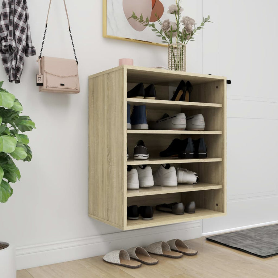 Schoenenkast 60X35X70 Cm Spaanplaat Kleurig Sonoma eiken
