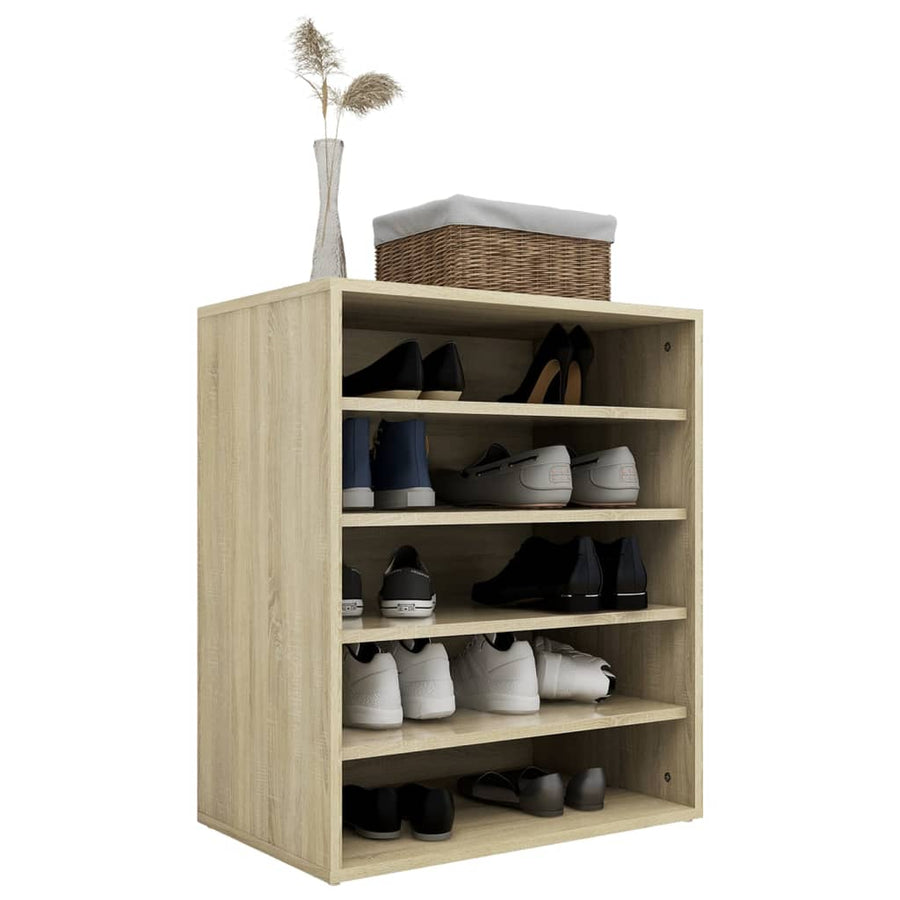 Schoenenkast 60X35X70 Cm Spaanplaat Kleurig Sonoma eiken