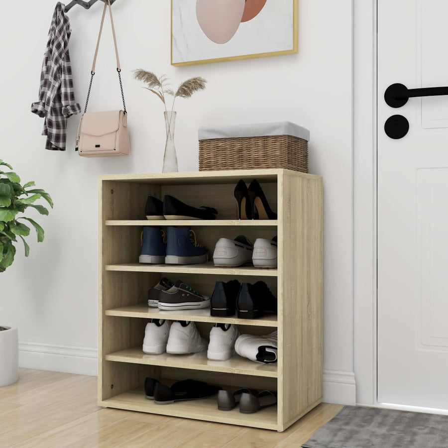 Schoenenkast 60X35X70 Cm Spaanplaat Kleurig Sonoma eiken