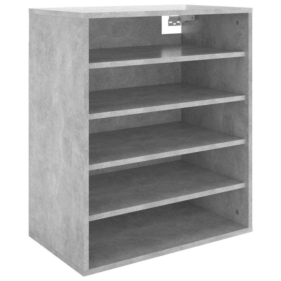 Schoenenkast 60X35X70 Cm Spaanplaat Betongrijs