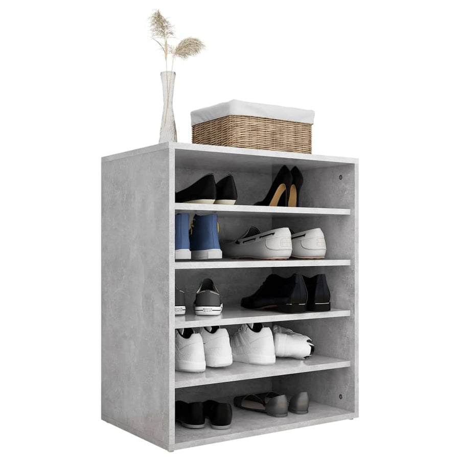 Schoenenkast 60X35X70 Cm Spaanplaat Betongrijs