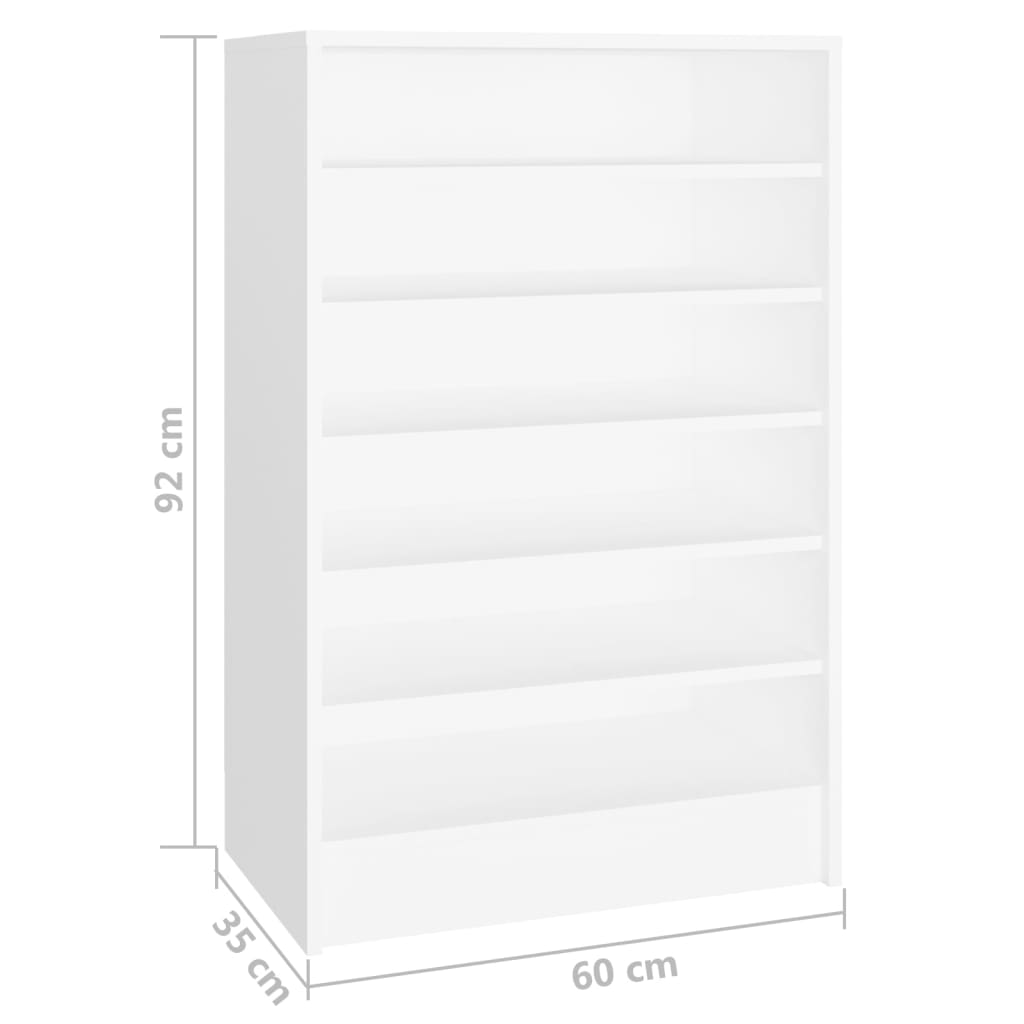 Schoenenkast 60X35X92 Cm Spaanplaat Wit