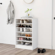 Schoenenkast 60x35x92 cm wit spaanplaat