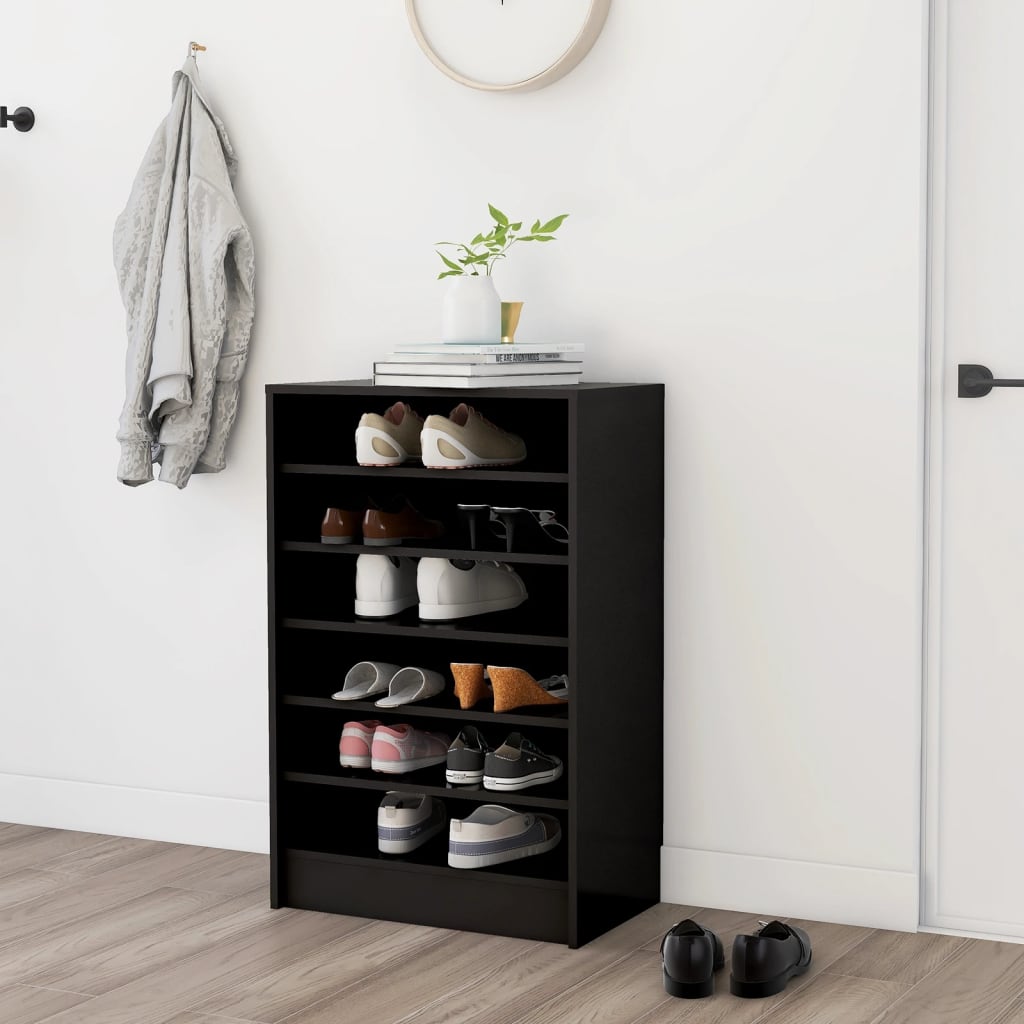 Schoenenkast 60X35X92 Cm Spaanplaat Zwart