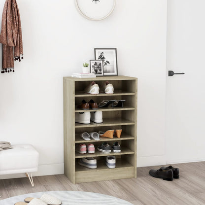 Schoenenkast 60X35X92 Cm Spaanplaat Kleurig Sonoma eiken