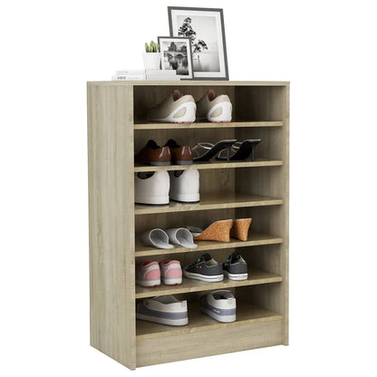 Schoenenkast 60X35X92 Cm Spaanplaat Kleurig Sonoma eiken