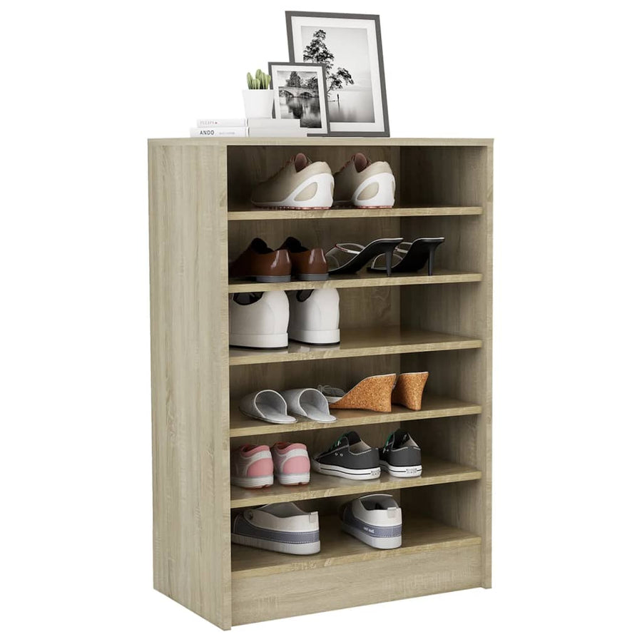 Schoenenkast 60X35X92 Cm Spaanplaat Kleurig Sonoma eiken