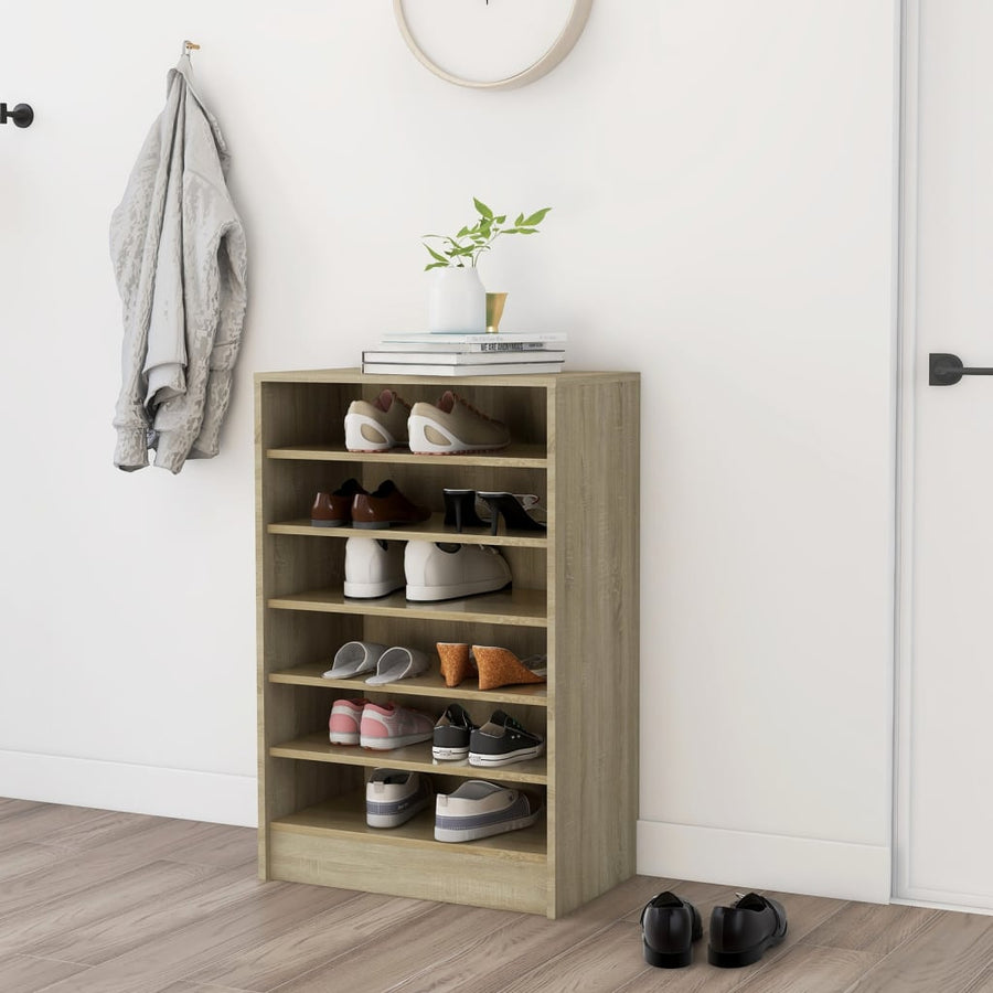 Schoenenkast 60X35X92 Cm Spaanplaat Kleurig Sonoma eiken