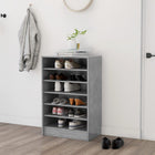 Shoe Cabinet 60x35x92 cm Engineered Wood Concrete Grey