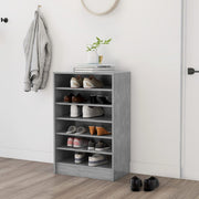 Schoenenkast 60x35x92 cm spaanplaat betongrijs