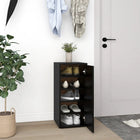 Shoe cabinet 32x35x70 cm treated black wood