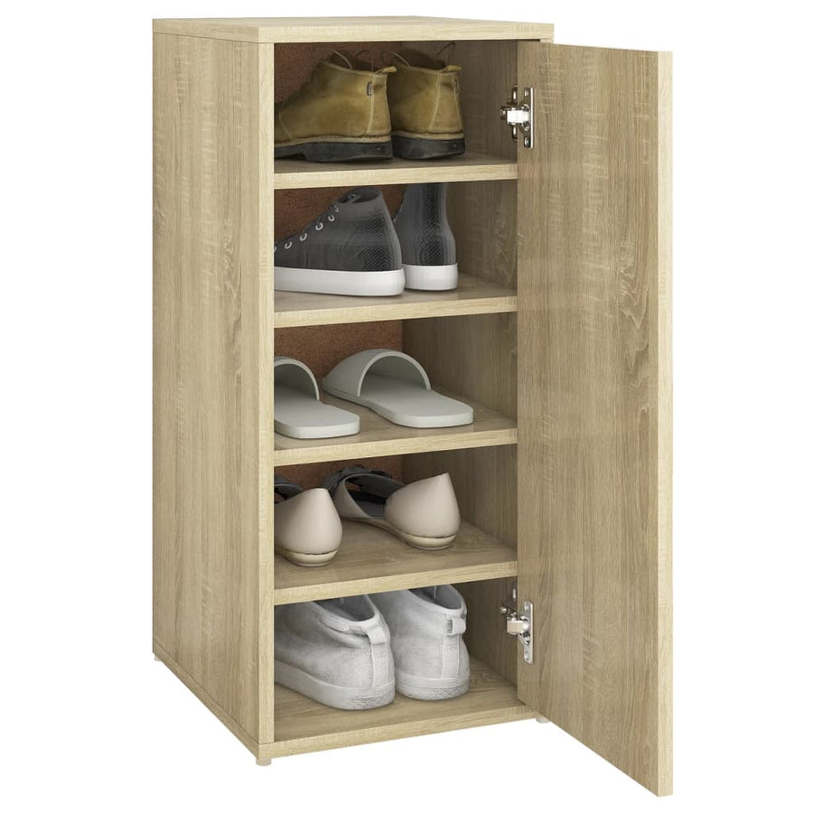 Schoenenkast 32X35X70 Cm Spaanplaat Kleurig 1 Sonoma eiken