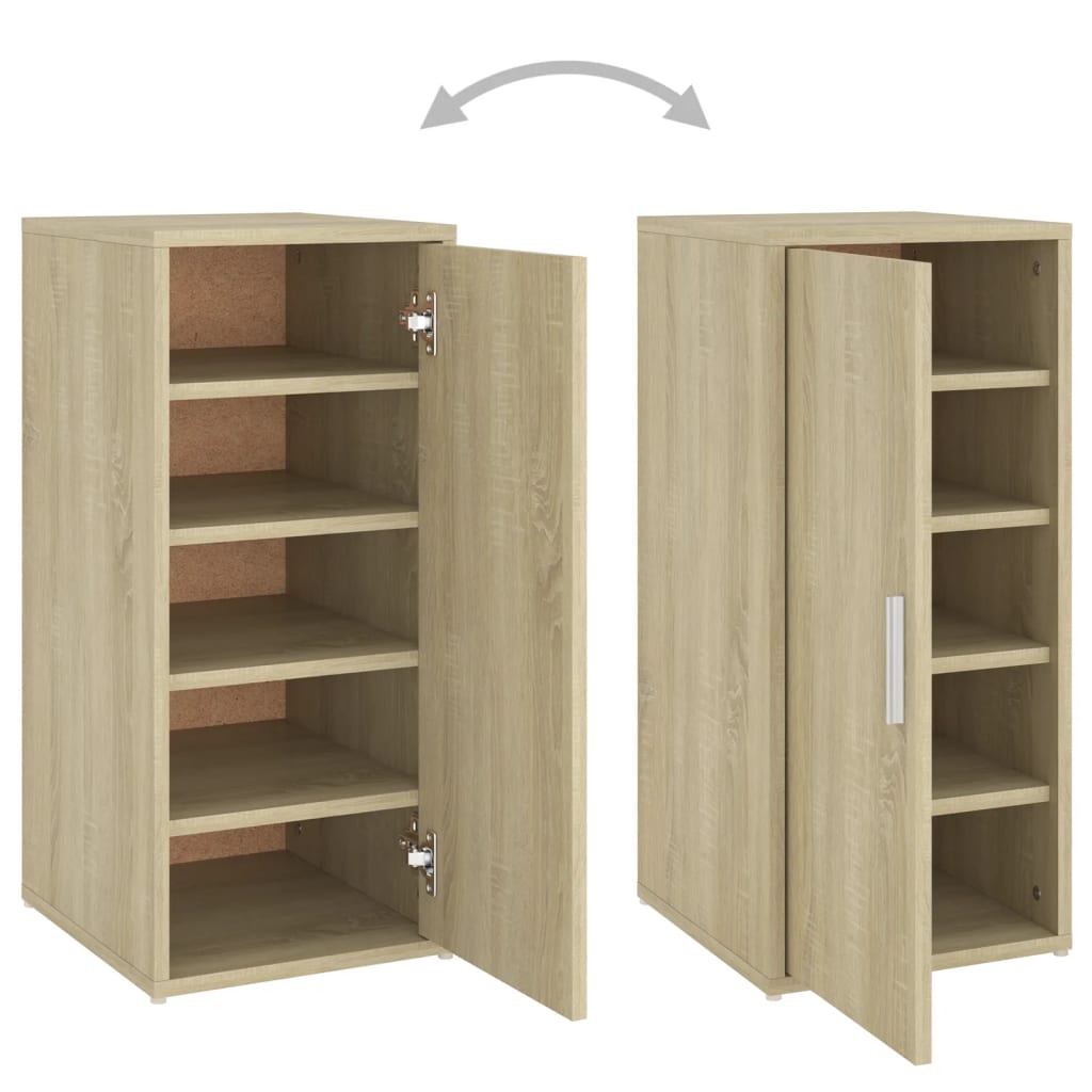 Schoenenkast 32X35X70 Cm Spaanplaat Kleurig 1 Sonoma eiken