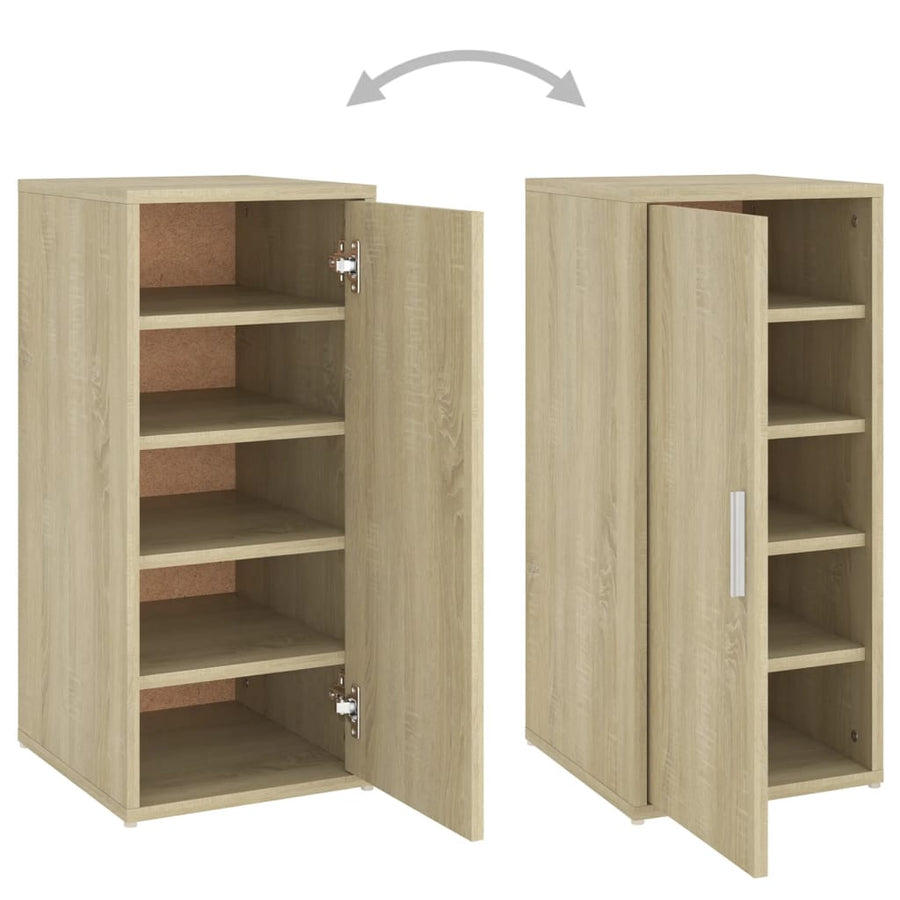 Schoenenkast 32X35X70 Cm Spaanplaat Kleurig 1 Sonoma eiken